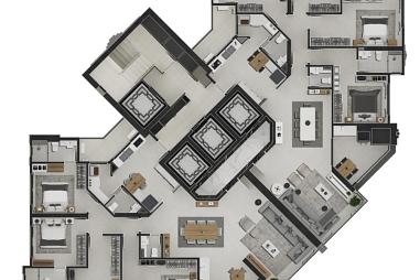 Apartamento com 4 quartos à venda, 182m², 5 banheiros, 3 garagens - Centro - Balneário Camboriú