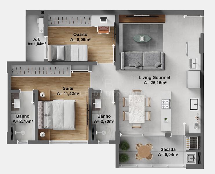 Apartamento de 3  Dormitórios no São Judas em Itajaí — foto 8