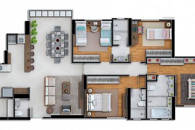 Apartamento com 3 quartos à venda, 153m², 4 banheiros, 3 garagens - Centro - Balneário Camboriú