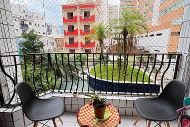 Apartamento com 2 quartos à venda, 97m², 1 banheiro, 1 garagem - Boqueirão - Praia Grande