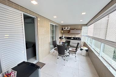 Apartamento com 3 quartos à venda, 124m², 4 banheiros, 2 garagens - Canto do Forte - Praia Grande
