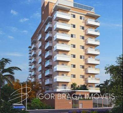 BELO APARTAMENTO EM CONSTRUÇÃO, À 550m DO MAR E LAZER COMPLETO