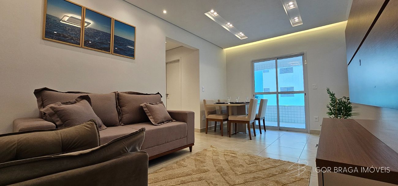 EXCELENTE APARTAMENTO A 250M DO MAR E AREA DE LAZER COMPLETO