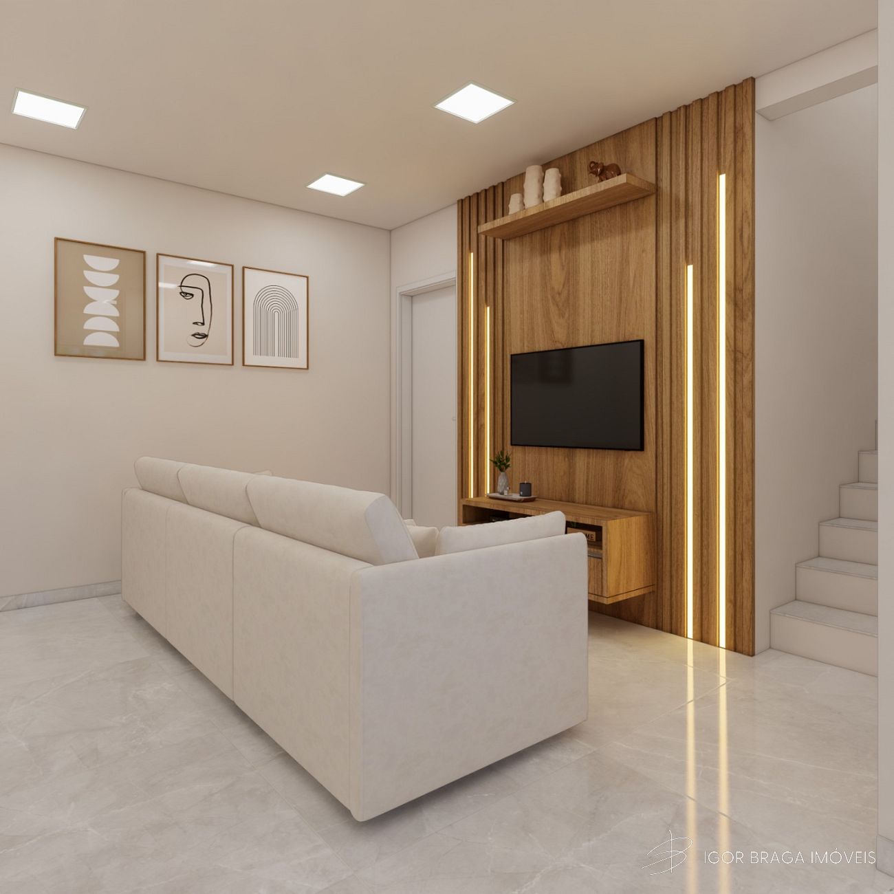 EXCELENTE SOBRADO, FINO ACABAMENTO E Á 550 METROS DO MAR