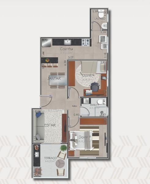 BELÍSSIMO APARTAMENTO, À 200M DO MAR E LAZER COMPLETO — foto 2