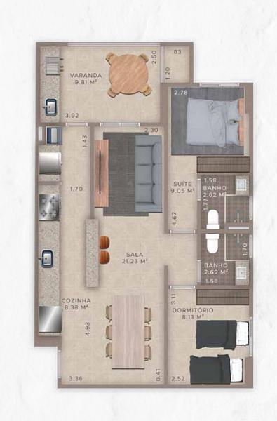 BELÍSSIMO LANÇAMENTO, À 50m DO MAR E LAZER COMPLETO — foto 2