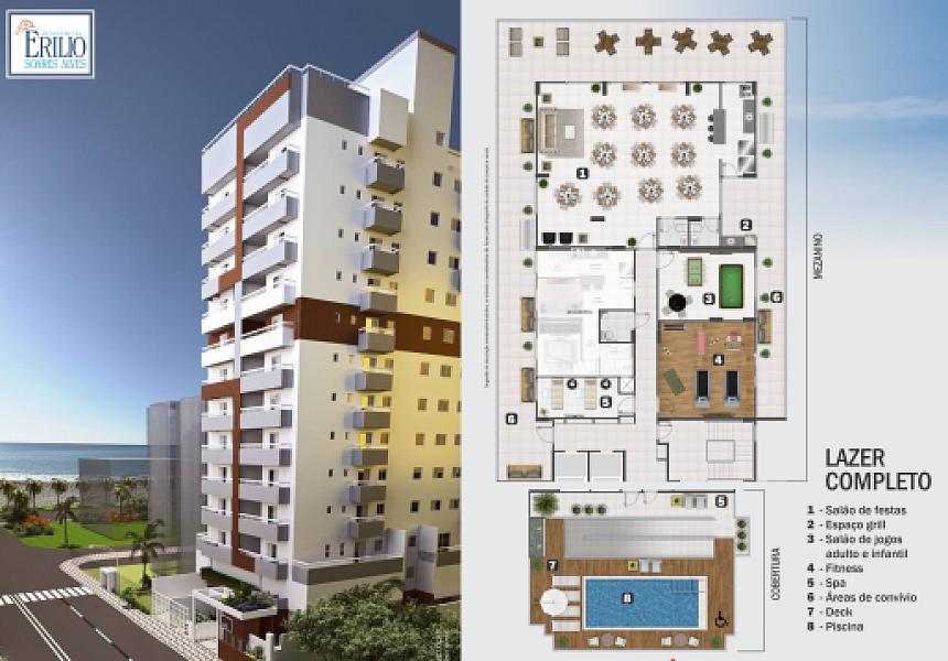 BELISSÍMO APARTAMENTO, À 50M DO MAR E LAZER COMPLETO — foto 7