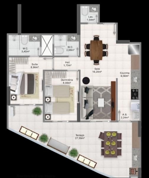 BELISSÍMO APARTAMENTO, À 10M DO MAR E LAZER COMPLETO — foto 3