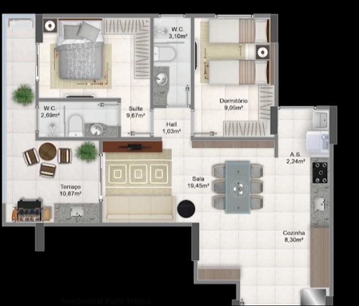 BELISSÍMO APARTAMENTO, À 10M DO MAR E LAZER COMPLETO — foto 3