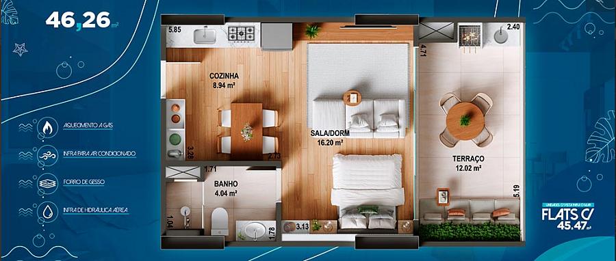 BELÍSSIMO LANÇAMENTO FLAT, FINO ACABAMENTO E LAZER COMPLETO — foto 13