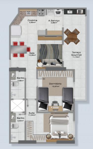 BELISSÍMO APARTAMENTO, FINO ACABAMENTO E LAZER COMPLETO — foto 2