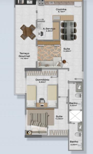 BELISSÍMO APARTAMENTO, FINO ACABAMENTO E LAZER COMPLETO — foto 2