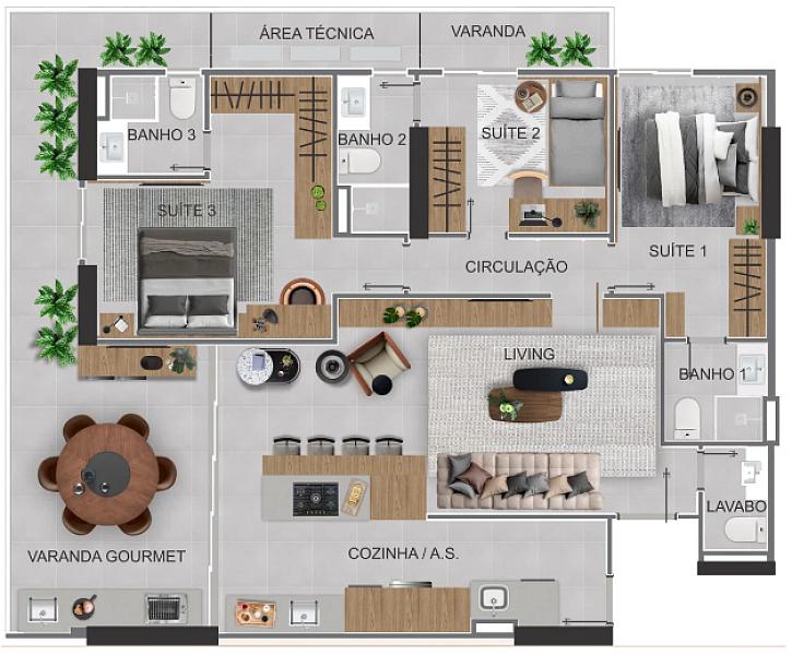 LUXUOSO LANÇAMENTO, ALTO PADRÃO E LAZER COMPLETO — foto 2