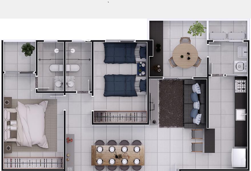 BELÍSSIMO APARTAMENTO, À 150m DO MAR E ESPAÇO DE LAZER — foto 2