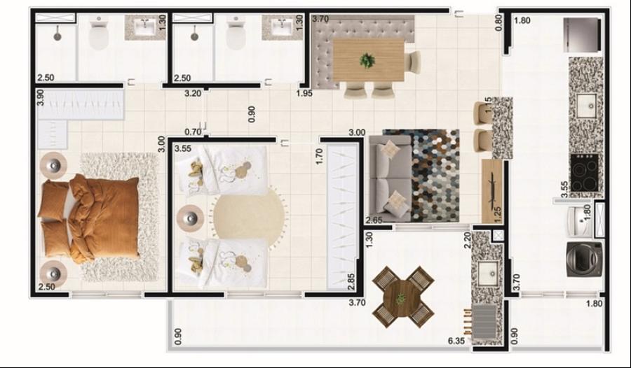 BELÍSSIMO LANÇAMENTO, À 50m DO MAR E LAZER COMPLETO — foto 4