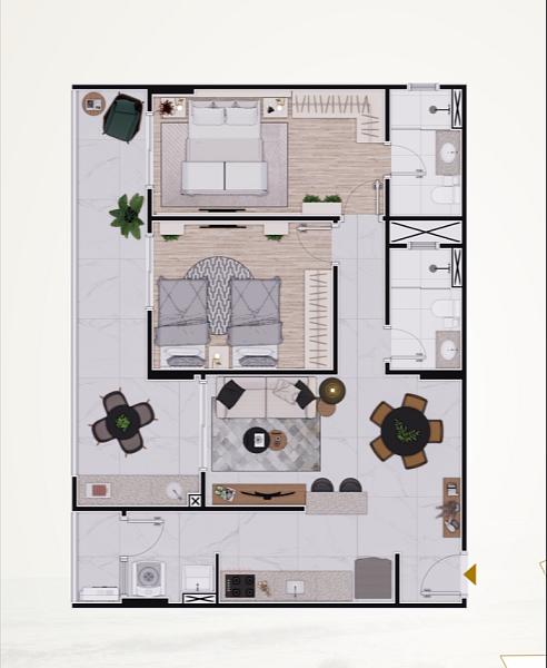 Apartamento com 2 quartos à venda, 84m², 2 banheiros, 1 garagem - Flórida - Praia Grande — foto 3