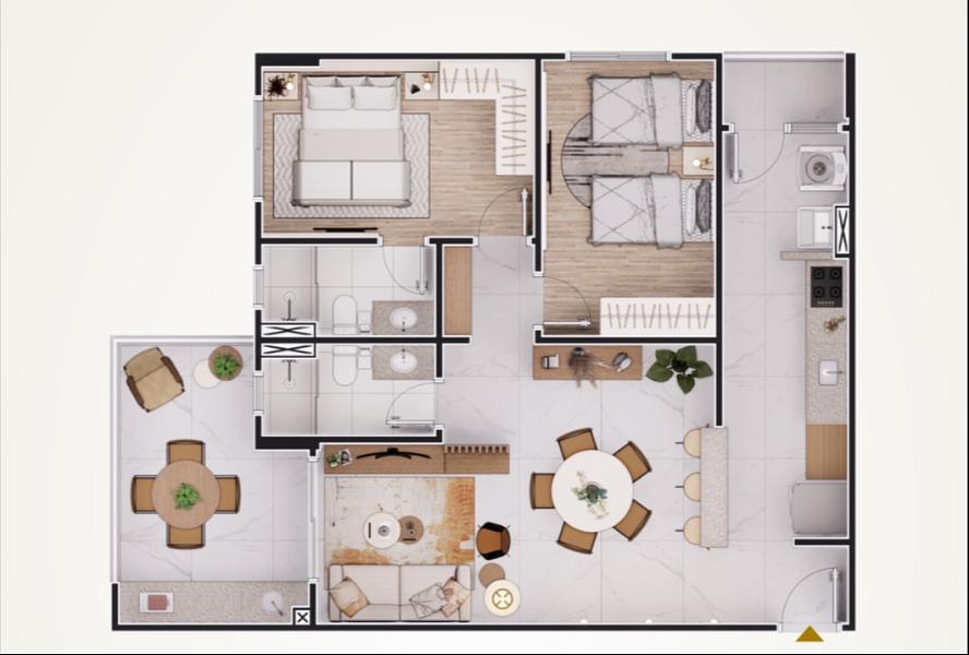 EXCELENTE LANÇAMENTO, À 10M DO MAR E LAZER COMPLETO — foto 3