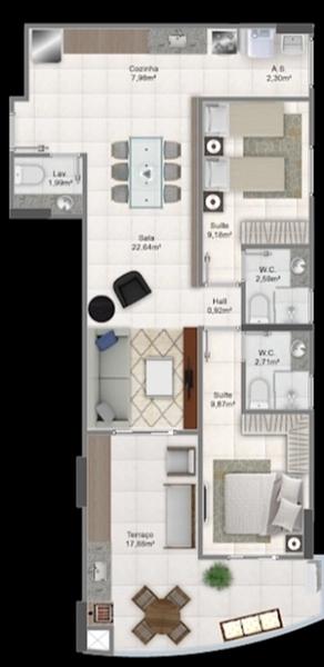 BELISSÍMO APARTAMENTO, À 10m DO MAR E LAZER COMPLETO — foto 3