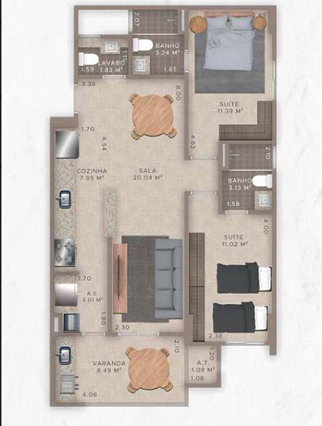 BELÍSSIMO LANÇAMENTO, À 50m DO MAR E LAZER COMPLETO — foto 2