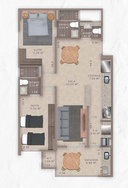 BELÍSSIMO LANÇAMENTO, À 50m DO MAR E LAZER COMPLETO — foto 2