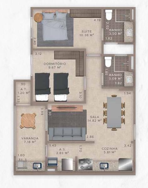 BELÍSSIMO LANÇAMENTO, À 50m DO MAR E LAZER COMPLETO — foto 2