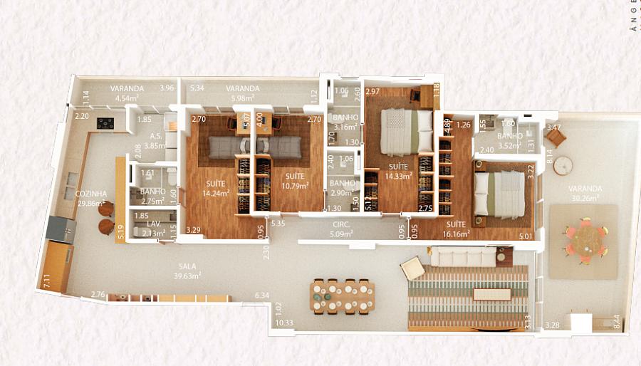 BELÍSSIMO APARTAMENTO, FINO ACABAMENTO E LAZER COMPLETO — foto 2