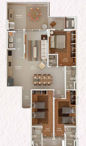 BELÍSSIMO APARTAMENTO, FINO ACABAMENTO E LAZER COMPLETO — foto 2