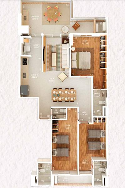 BELÍSSIMO APARTAMENTO, FINO ACABAMENTO E LAZER COMPLETO — foto 2