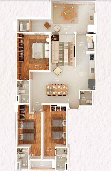 BELÍSSIMO APARTAMENTO, FINO ACABAMENTO E LAZER COMPLETO — foto 2