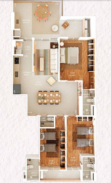 BELÍSSIMO APARTAMENTO, FINO ACABAMENTO E LAZER COMPLETO — foto 2