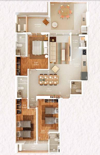 BELÍSSIMO APARTAMENTO, FINO ACABAMENTO E LAZER COMPLETO — foto 2