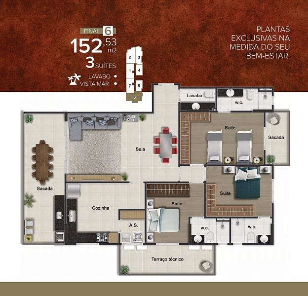 EXCELENTE APARTAMENTO, À 50M DO MAR E LAZER COMPLETO — foto 2