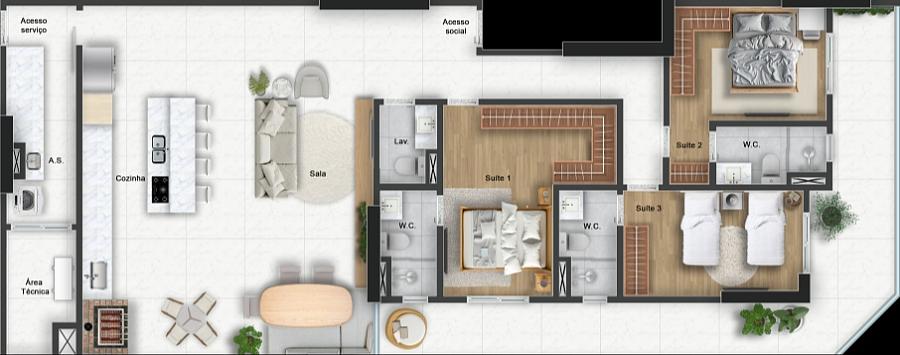 EXCELENTE EMPREENDIMENTO EM CONSTRUÇÃO, SOFISTICAÇÃO E LOCALIZAÇÃO PRIVILEGIADA A 50M DO MAR! — foto 2