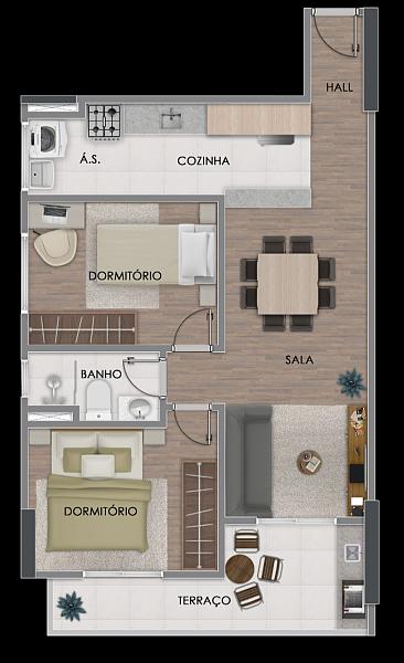 BELÍSSIMO APARTAMENTO EM CONSTRUÇÃO, À 170M DO MAR E LAZER COMPLETO — foto 3