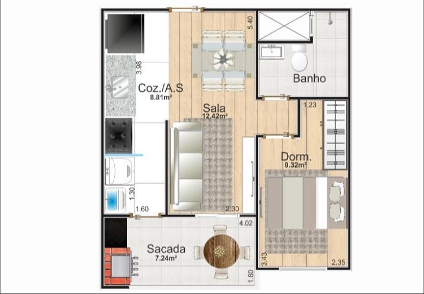 BELÍSSIMO APARTAMENTO, À 200M DO MAR E LAZER COMPLETO — foto 2