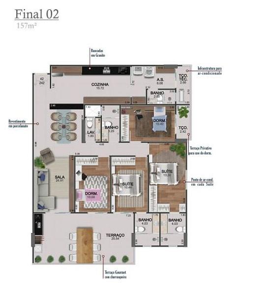 EXCELENTE LANÇAMENTO EM CONSTRUÇÃO, FINO ACABAMENTO E LAZER COMPLETO — foto 3