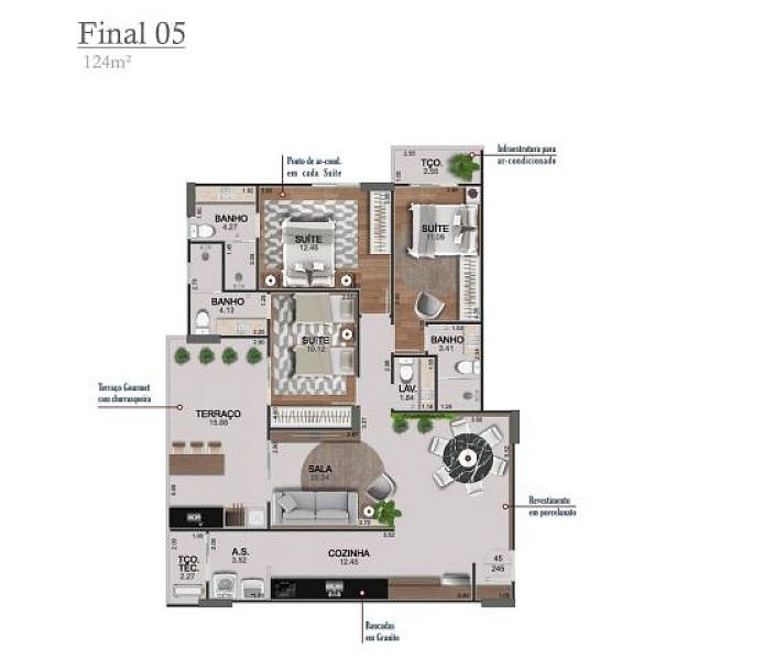 EXCELENTE LANÇAMENTO EM CONSTRUÇÃO, FINO ACABAMENTO E LAZER COMPLETO — foto 3