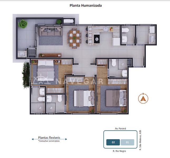 Sixth Sense Caiobá | Apartamento com 3 suítes, 2 vagas de garagem, sacada com churrasqueira — foto 13