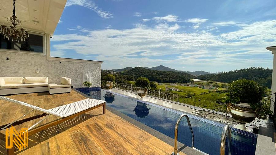 Casa no Mirante Camboriú – Onde o luxo mora  450m² de puro conforto: 4 suítes com hidro, cinema, piscina aquecida e elevador — foto 6